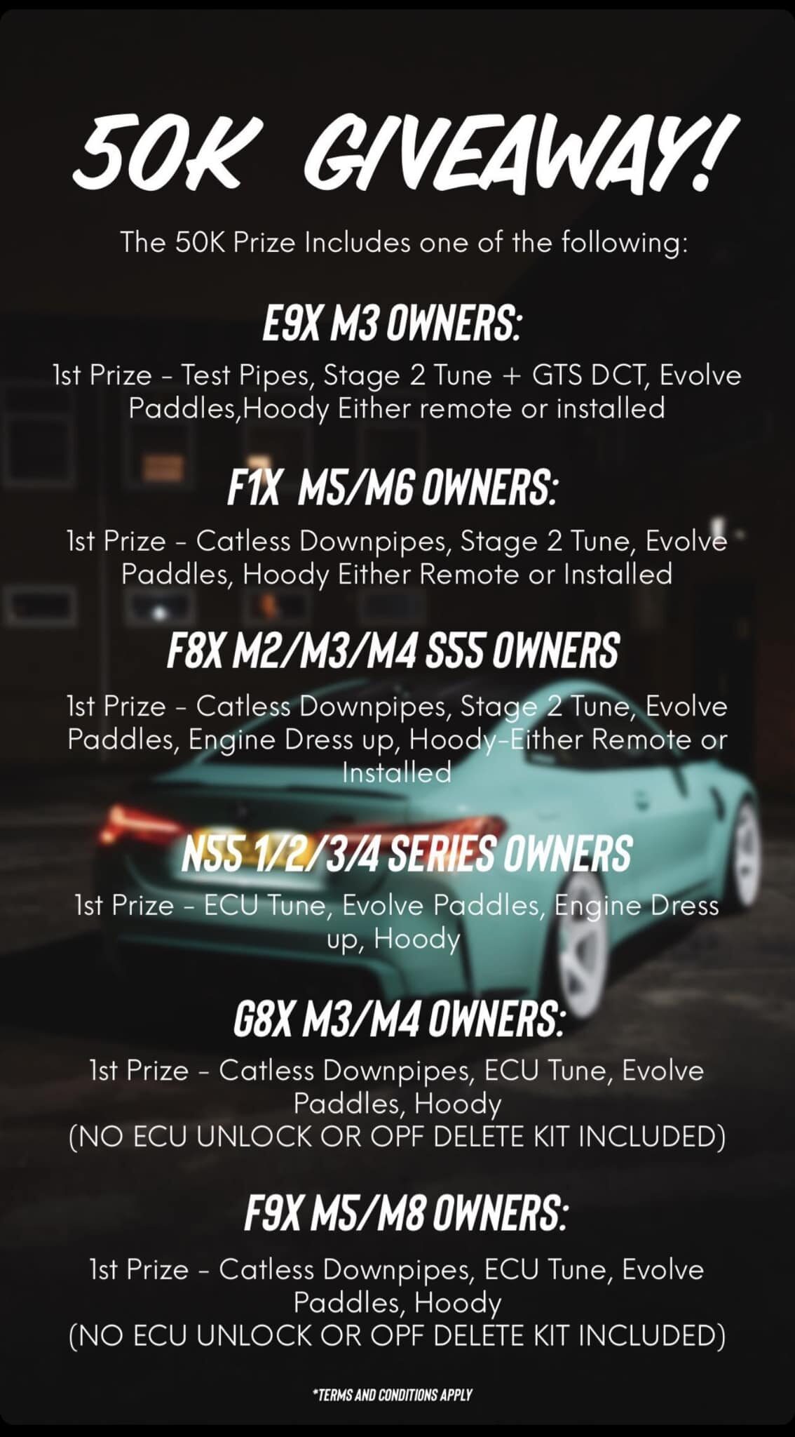 Evolve giveaway! FREE PARTS for your BMW!! (M2 M3 M4 M5 M6)