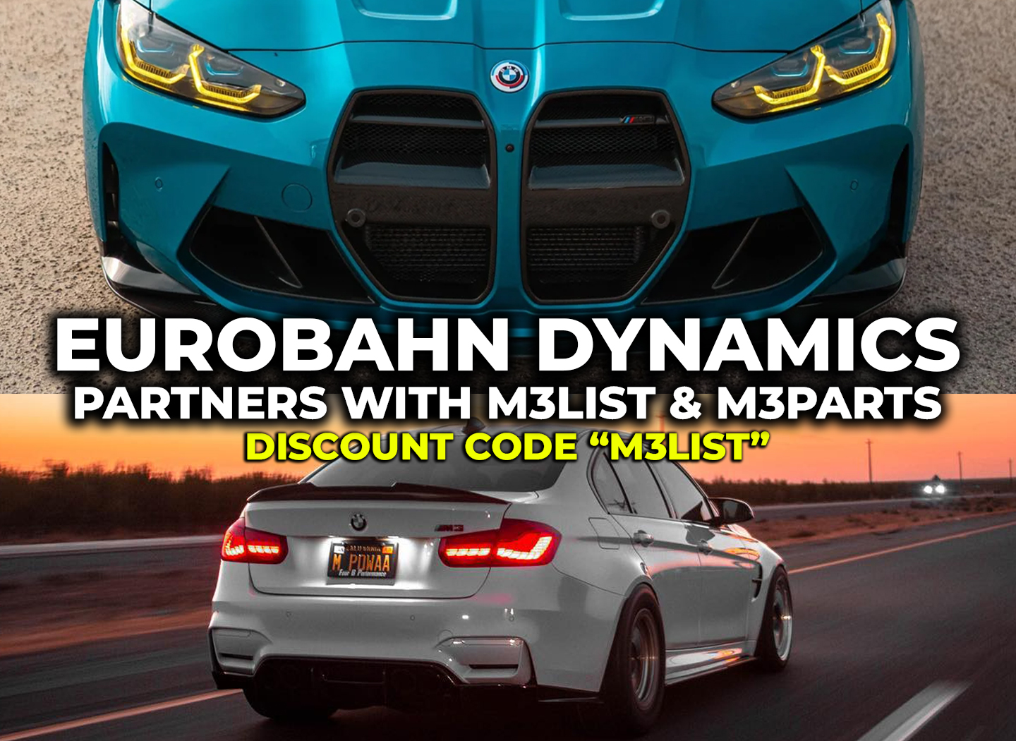 Eurobahn Dynamics discount code with M3List and M3Parts for aftermarket BMW parts