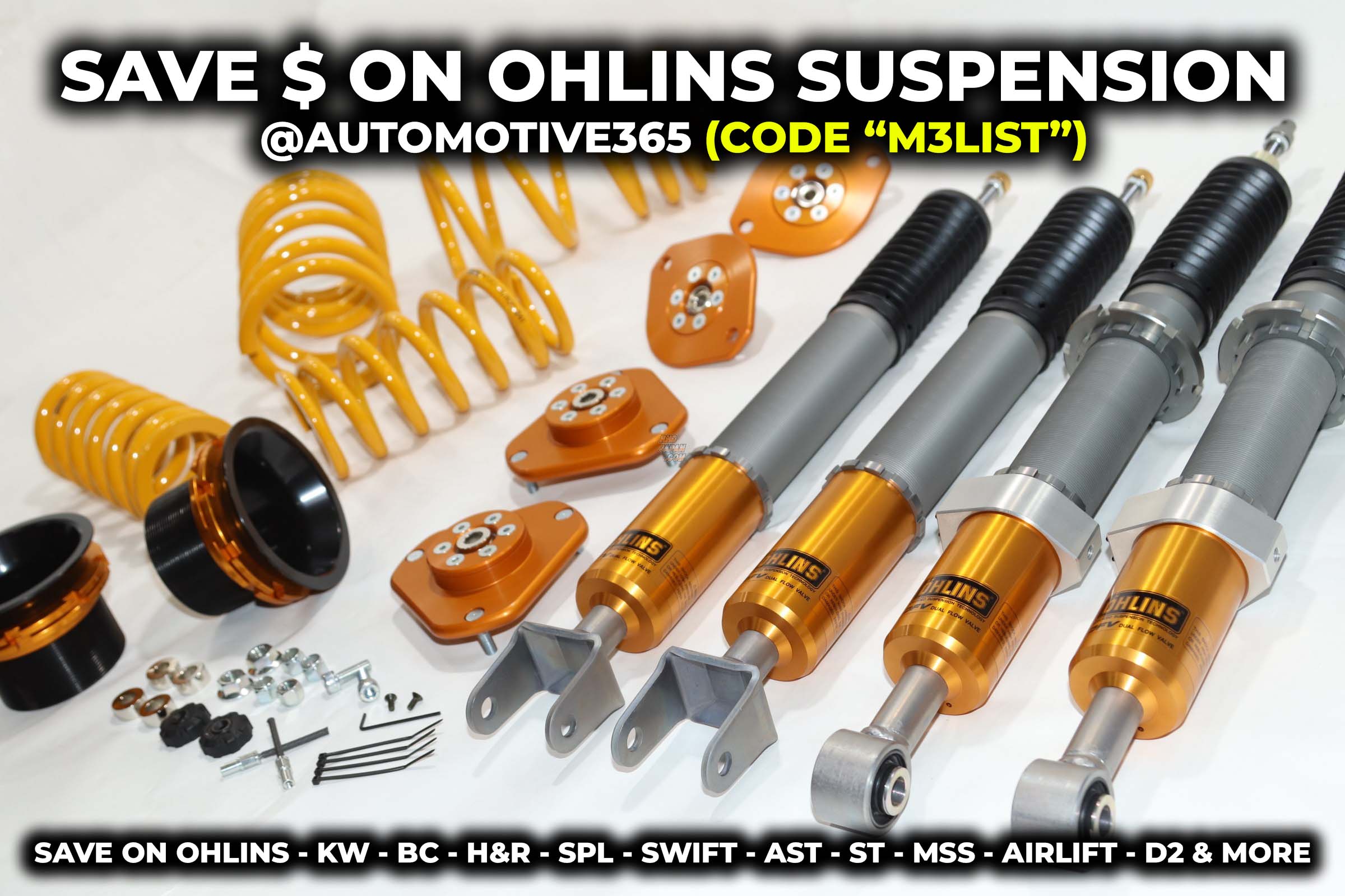 Ohlins suspension for BMW M3 deals of August 2023