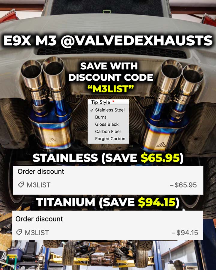 Valved exhausts for BMW deals of August 2023 discount code