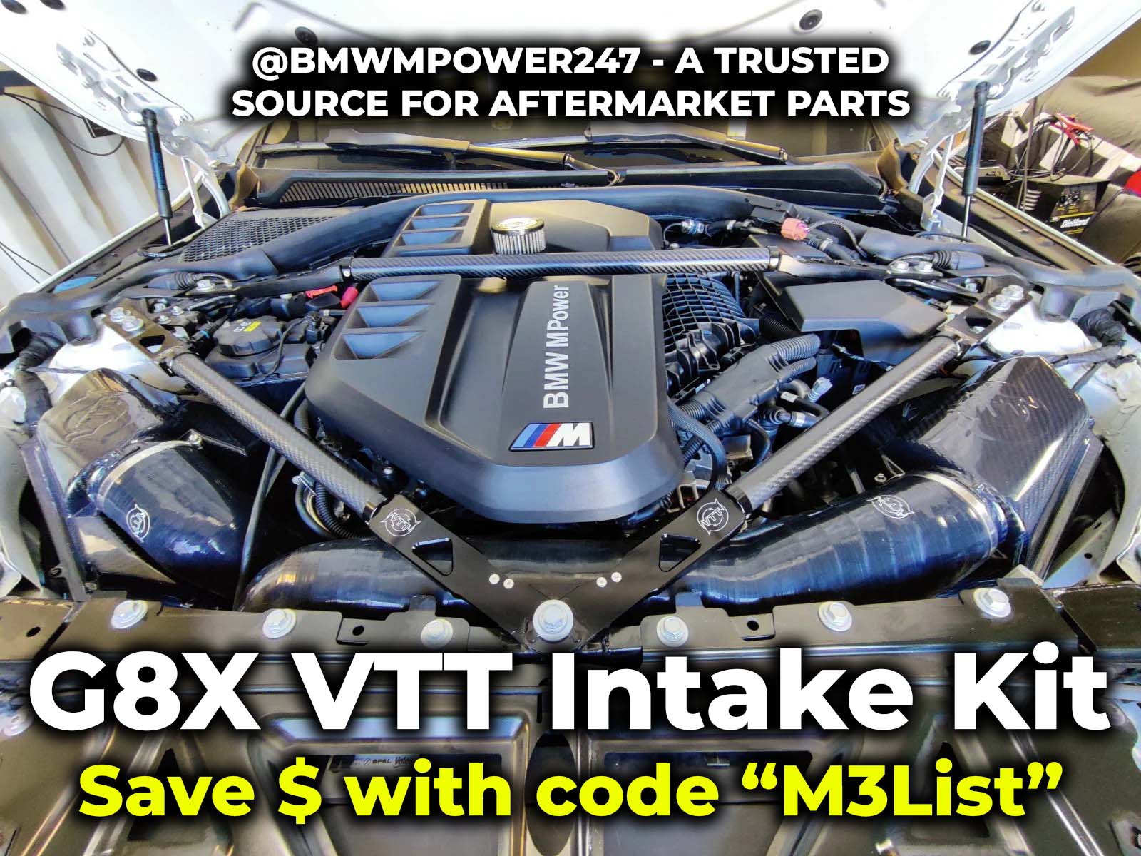 VTT carbon fiber intakes for G80 M3 G8X M4 discount code August 2023 M3List