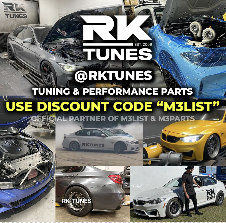 RKTunes partners with M3List to offer discount codes on BMW M3 tunes, performance parts and more