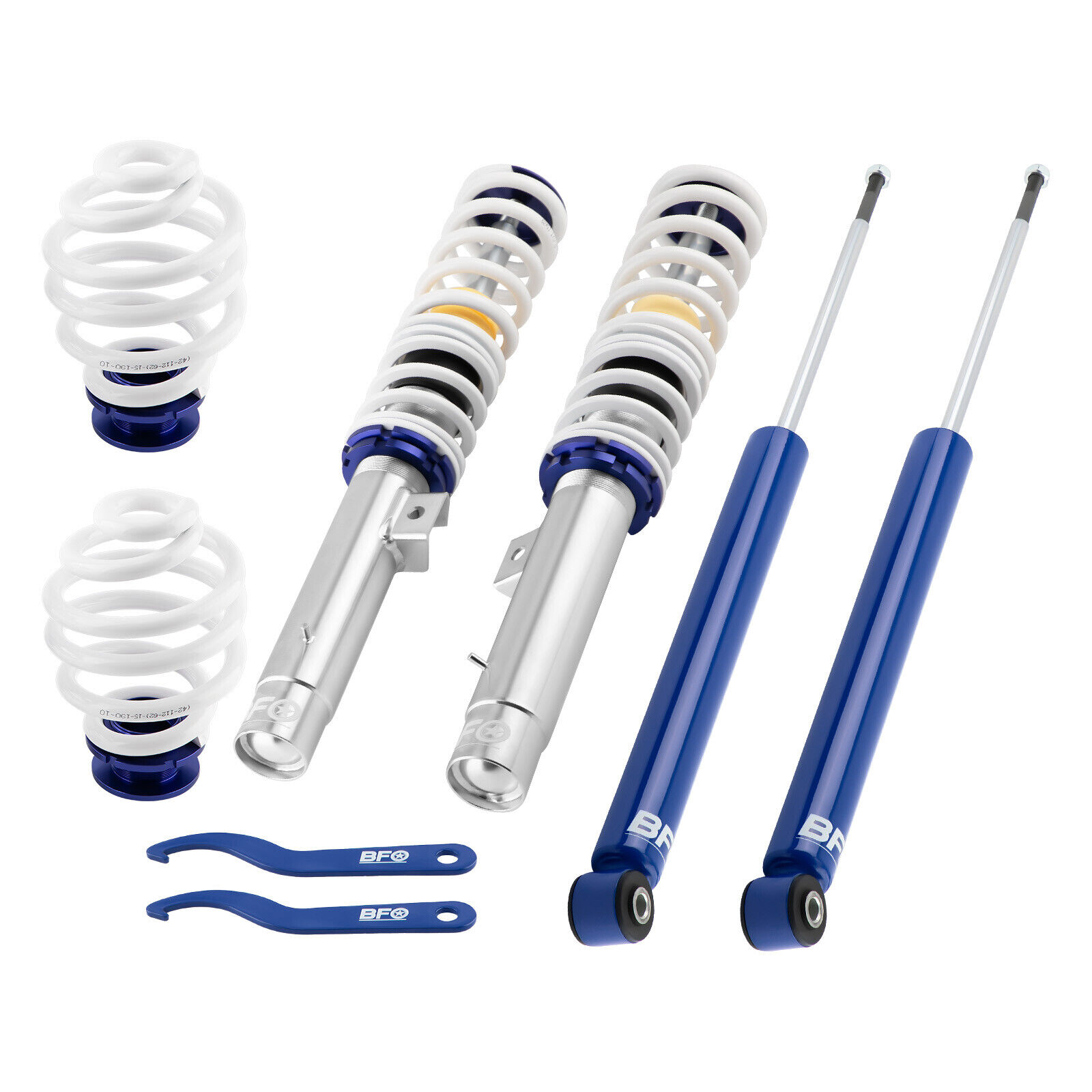 JOM Adjustable Coilover Kit For BMW E46 With Sway Bar Links & Top Mounts (Full Kit)