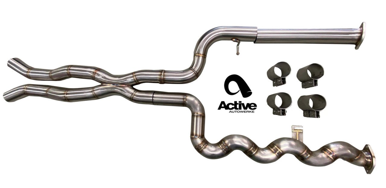 ACTIVE AUTOWERKE G80/G82 M3/M4 EQUAL LENGTH MID-PIPE WITH G-BRACE autotalent discount code m3list