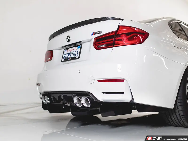 AeroFlow V1 Rear Diffuser Gloss Black Or Matte Black BMW F80 M3 ECSTuning