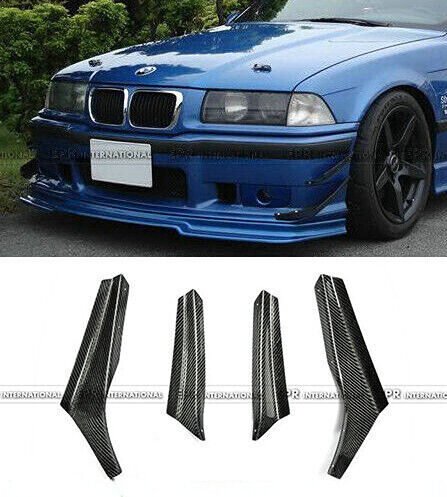Carbon Fiber Front Bumper Canard Exterior Accessories Trim For BMW 95-99 E36 M3 BMW E36 M3 front bumper canards