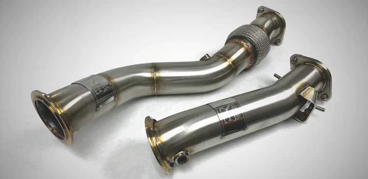 Evolution Racewerks Competition Series Catless Downpipes BMW G80 M3/ G82 M4 2021 silver m3list discount code autotalent