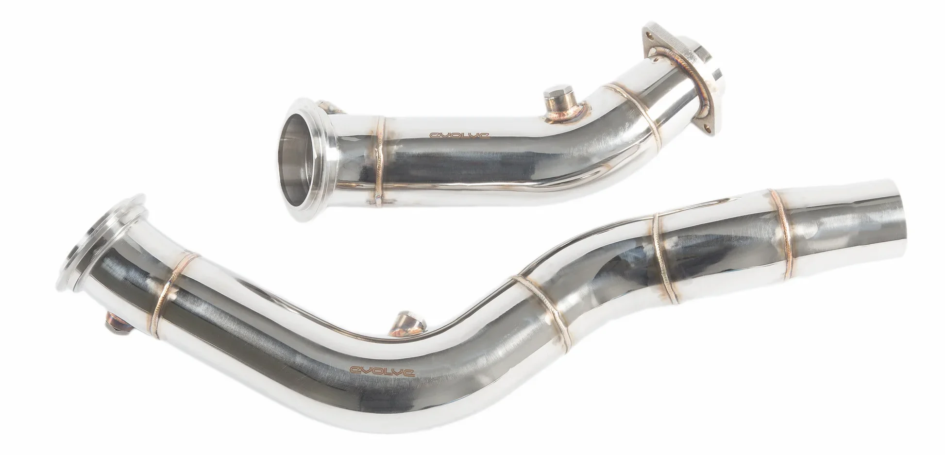 Evolve Catless Turbo Downpipes - BMW 2 Series F87 M2 Competition | 3 Series F80 M3 | 4 Series F82 | F83 M4 S55 m3list discount code evolveautomotive