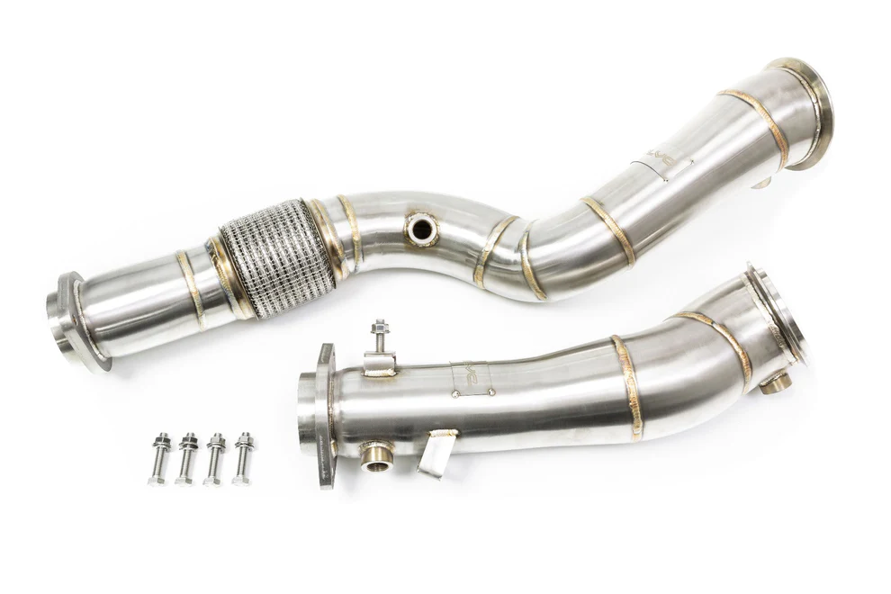 Evolve Catless Turbo Downpipes - BMW 3 Series G80 | G81 M3 | 4 Series G82 | G83 M4 S58 discount code m3list evolveautomotive