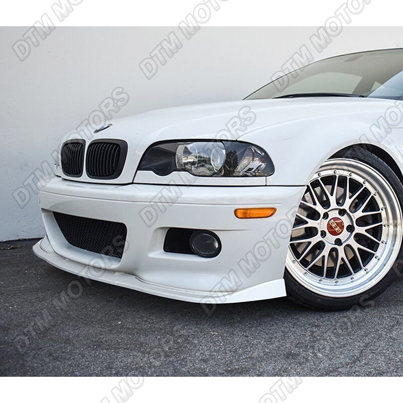 For 01-06 BMW E46 M3 H-Style Painted White Front Bumper Lip Body Kit Spoiler