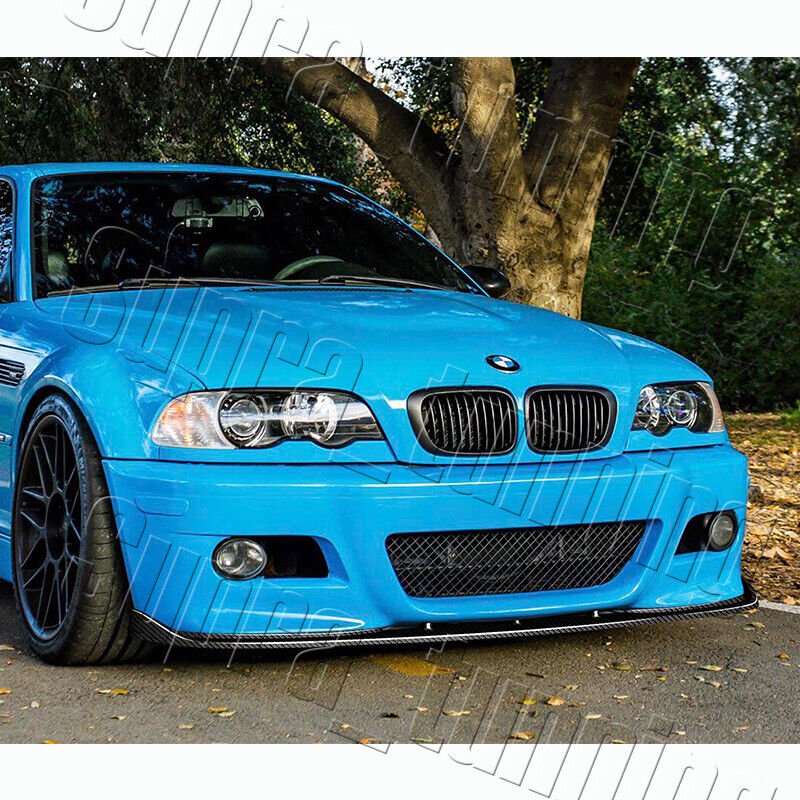 Real Carbon Fiber Front Bumper Spoiler Lip For 2001-2006 BMW E46 M3 H-Style