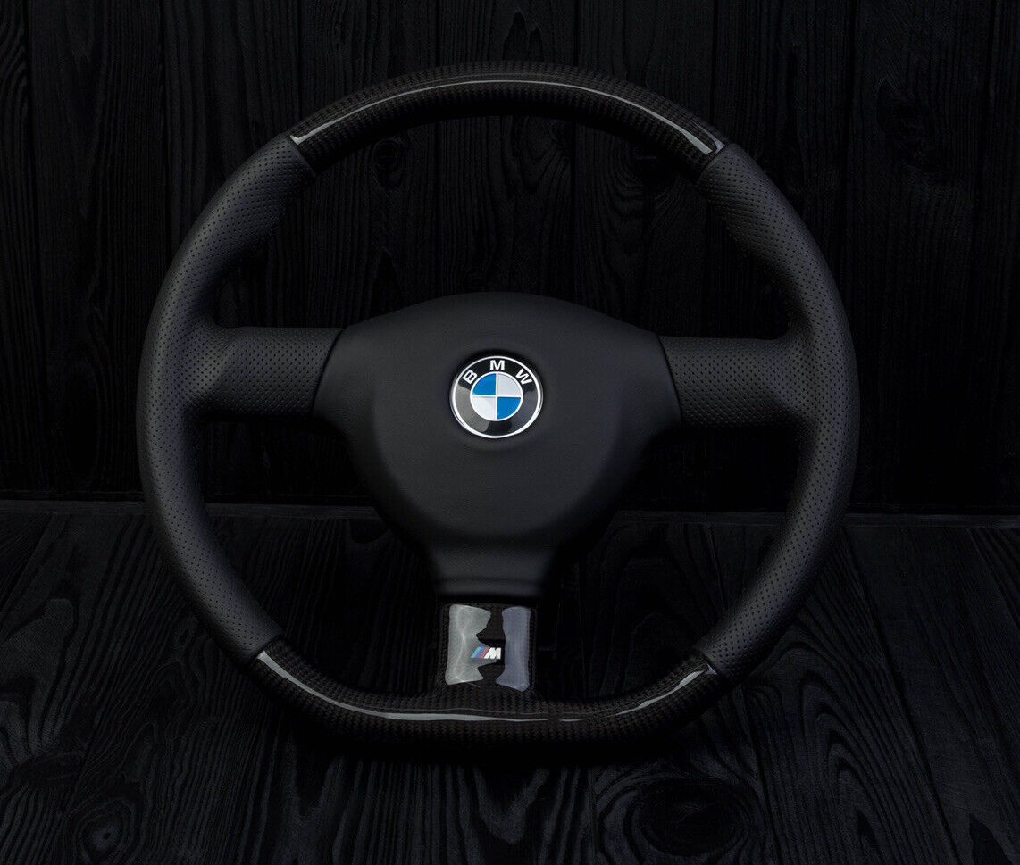 Aza Auto Wheel BMW E30 M3 E30 Bmw E30 M-tech 2 steering wheel 385MM Flat Bottom Carbon fiber