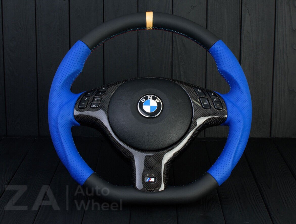 BMW E46 M3 E39 M5 OEM Custom Leather M Sport Steering Wheel carbon Honeycomb