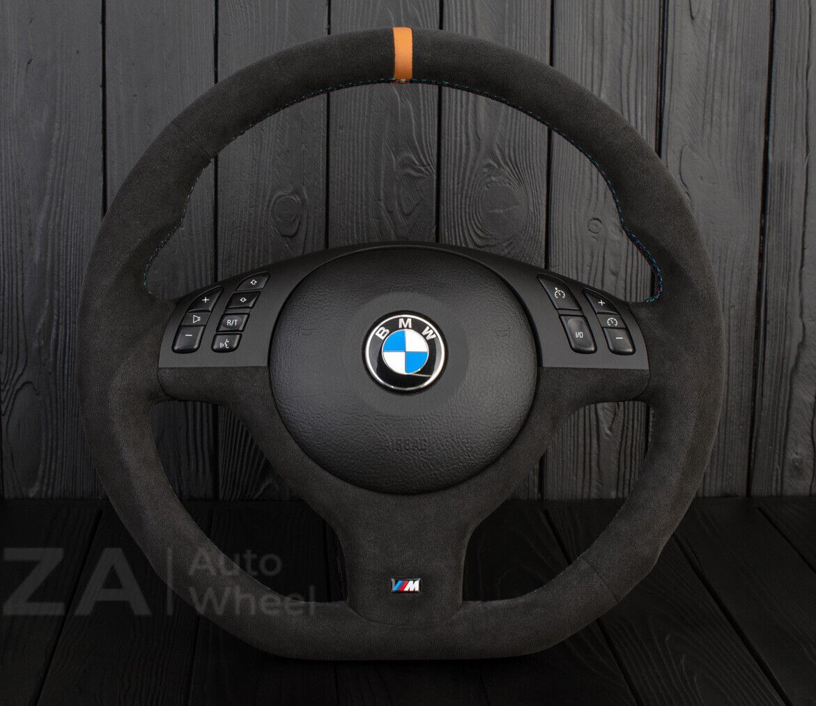 Steering wheel BMW E46/E39 Carbon fiber/Napa/M stripe - Aza Auto Wheel