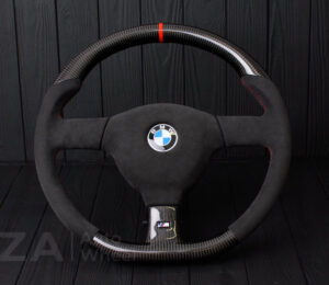 Bmw E36 M3 E34 z3 Z3m M-tech 2 steering wheel Flat Bottom Carbon fiber Aza auto wheel