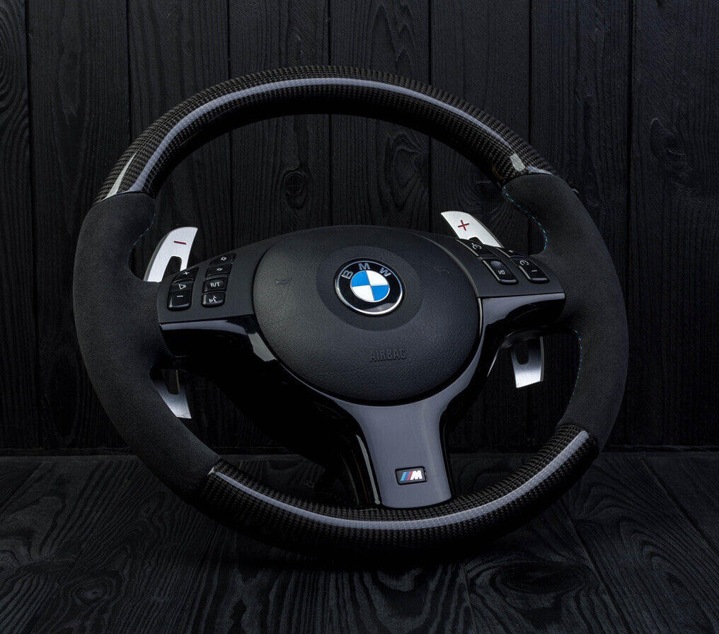 E46 M3 SMG BMW OEM Genuine Leather Custom carbon steering wheel
