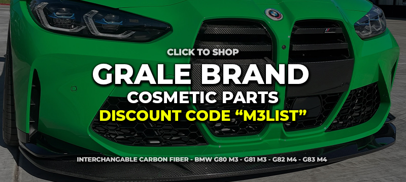 Grale Brand discount code m3list m3parts carbon fiber g80 g8x bmw m3 grilles grills grill