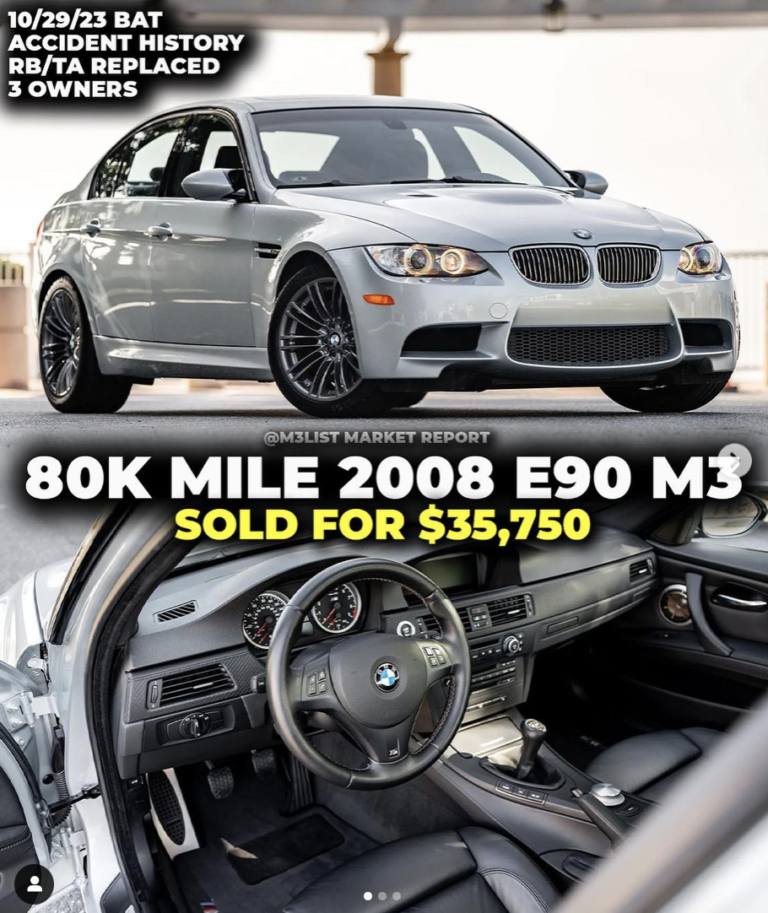 BMW M3 m3list e90 sold bring a trailer market report