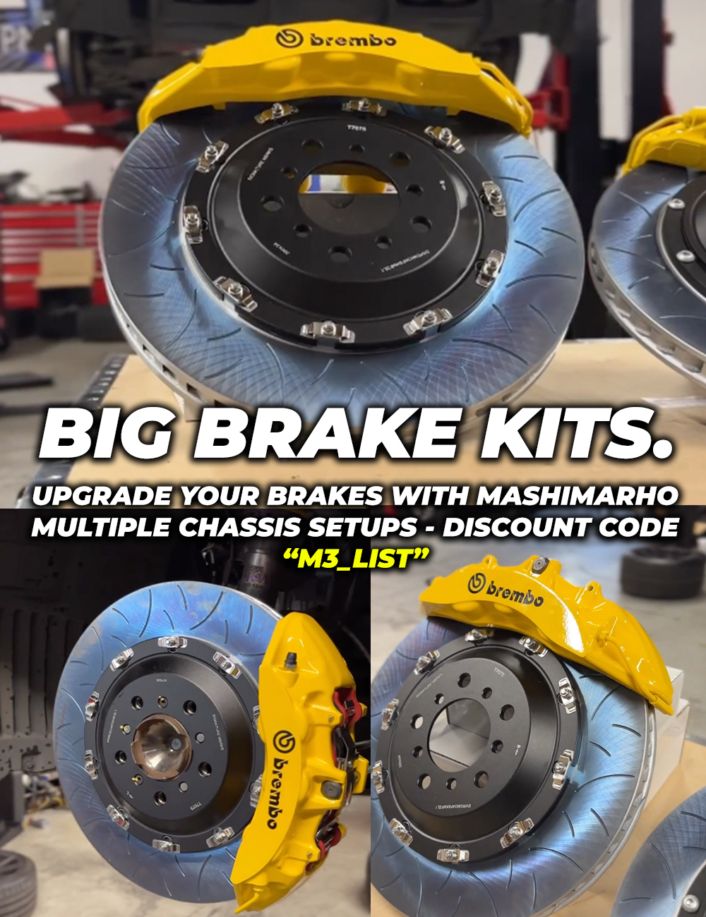 Big brake kit upgrade for your BMW M3 from Mashimarho (Big savings coupon)