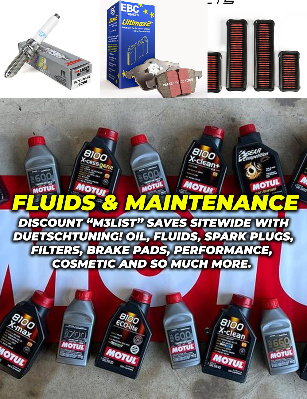 Save money on motor oil, brake pads, spark plugs and all maintenance items in 2024