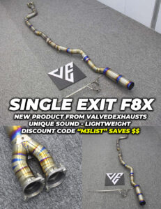 single exit exhaust bmw f80 m3 f8x f82 m4 titanium valved exhaust discount code m3list