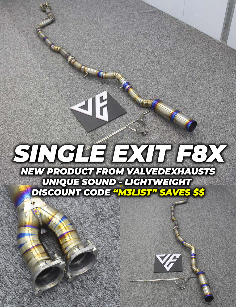 Single exit exhaust for the BMW F80 M3 and F82 M4! Unique sound and great pricing.