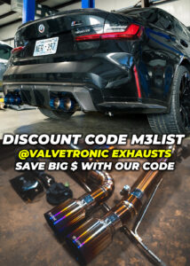 Valvetronic BMW M3 g80 exhaust m3list discount code