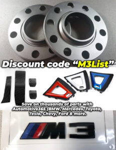 automotive365 spacers carbon fiber upgrades BMW M3 badges