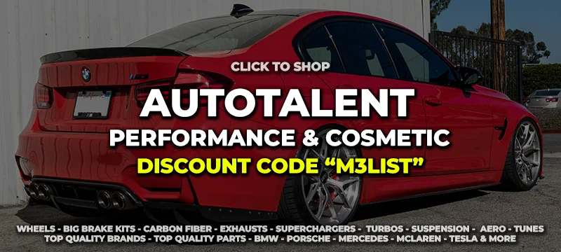 autotalent discount code coupon bmw m3 parts m4 modifications