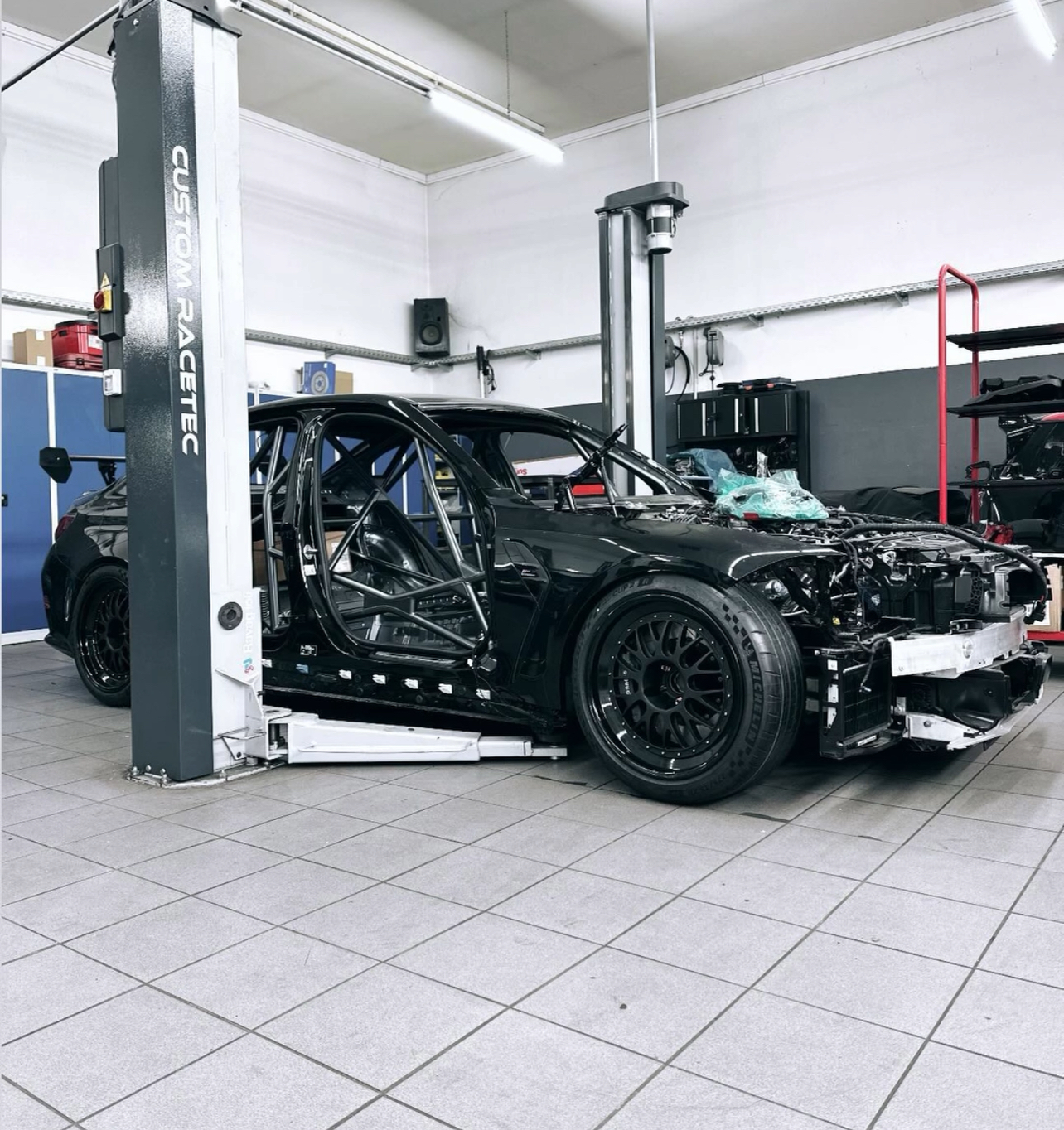 One wild G80 M3 getting prepped for the Nurburgring at Custom Racetec