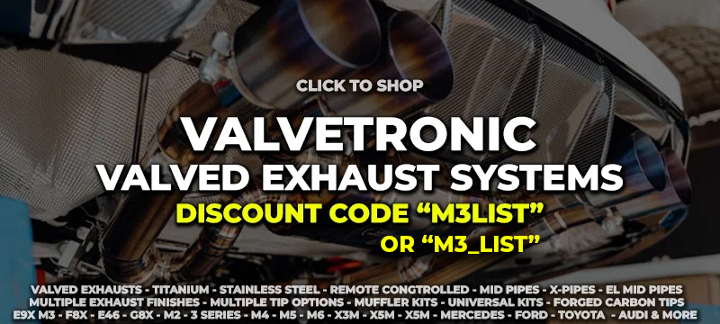 VALVETRONIC discount code coupon code save exhaust titanium bmw valved mufflers