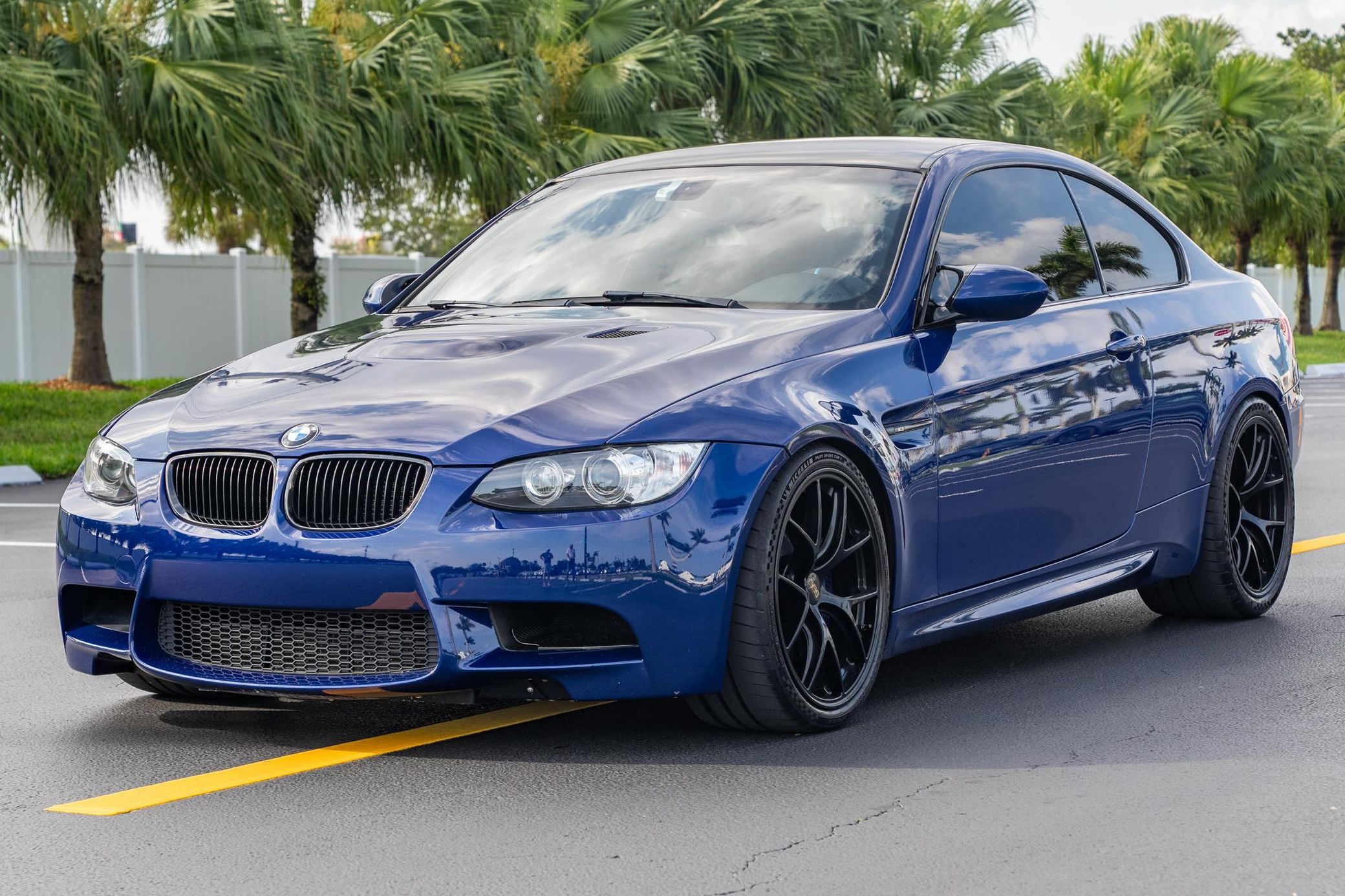 interlagos blue e92 m3 cars and bids bbs wheels modified carbon roof