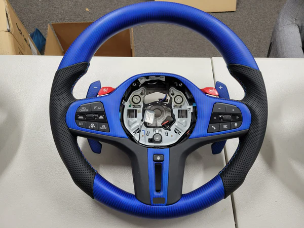 bmw g80 m3 steering wheel G20, G22 G80, G82, G83, G87 3 series mashimarho carbon fiber steering wheel coupon 