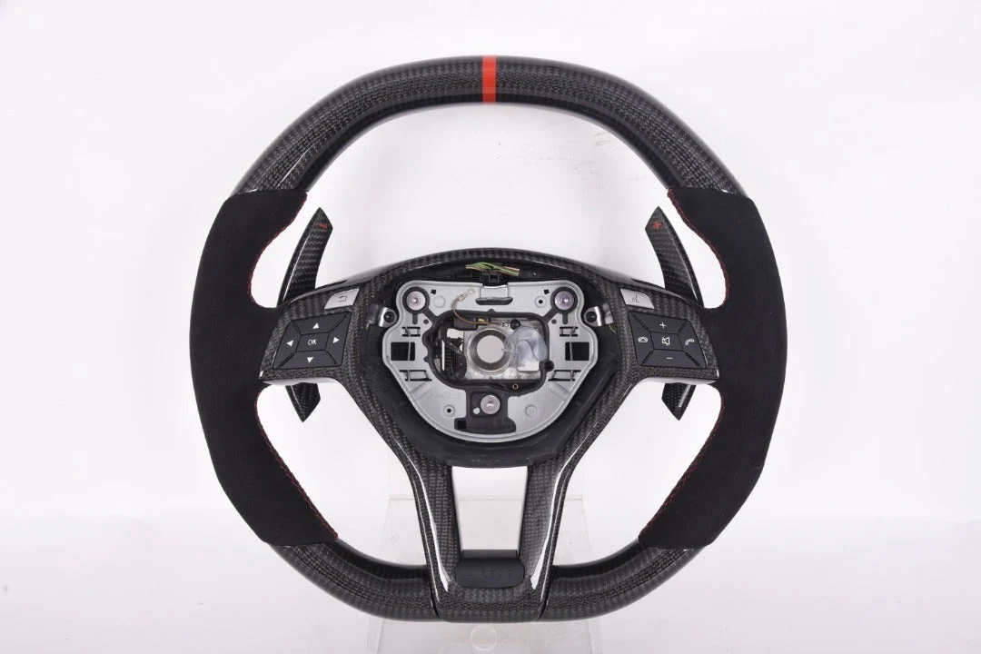 Mercedes Custom Performance Steering Wheels automotive365 carbon fiber alcantara mercedes AMG steering wheels