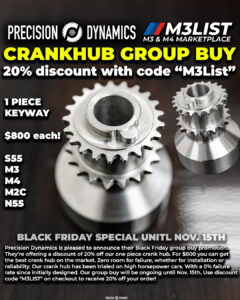 BMW crankhub deals coupon discount precision dynamics bmw m3 m4 s55 n55 group buy