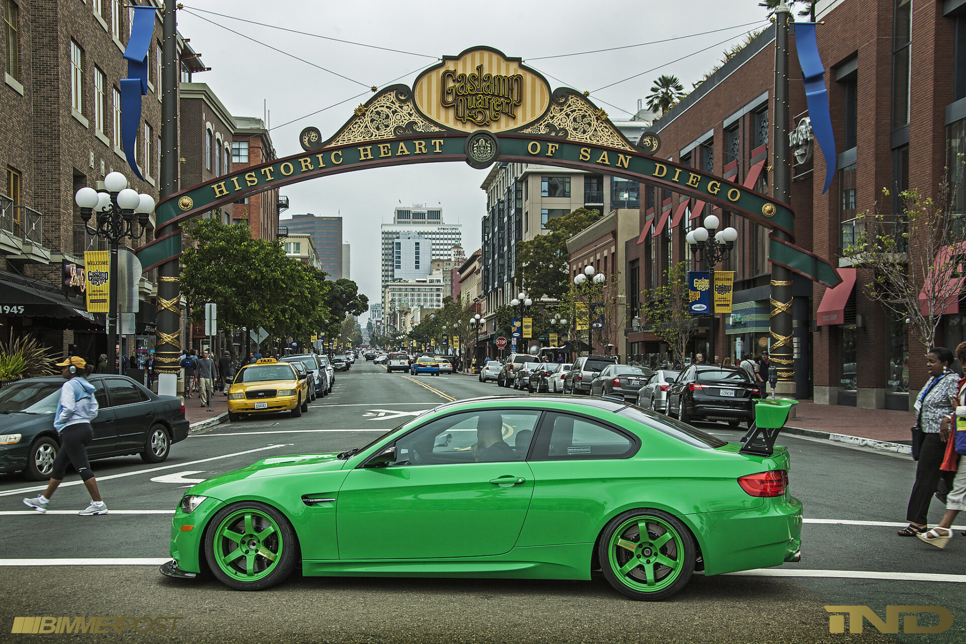 little italy downtown sign signal green bmw e92 m3 ind distribution green te37 supercharged e9x San Diego