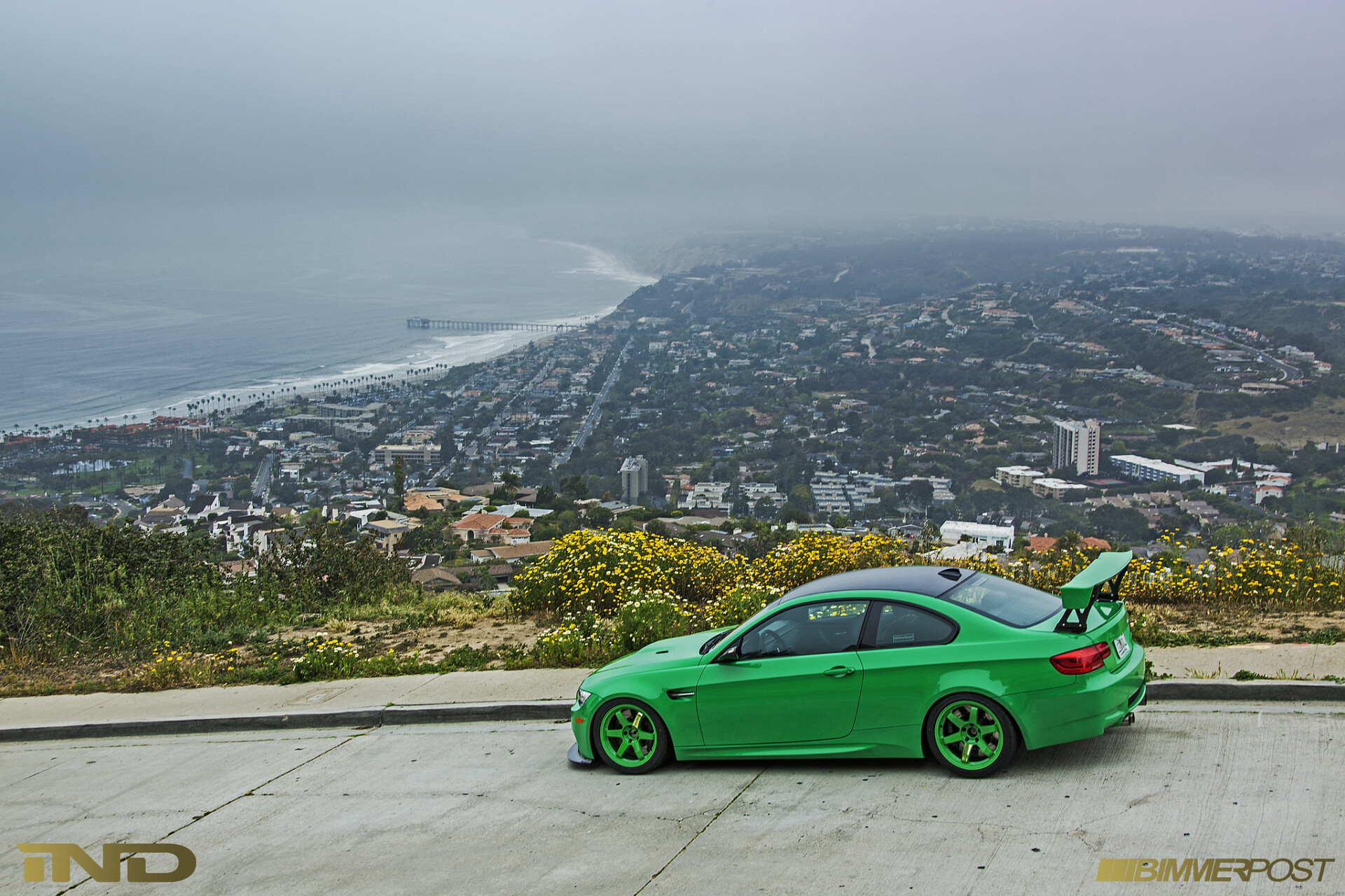 signal green bmw e92 m3 ind distribution green te37 supercharged e9x San Diego ocean view