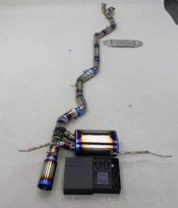 single exit exhaust for bmw g80 m3 g82 m4 g83 tomei style midwest bimmer supply discount coupon code titanium valved valves