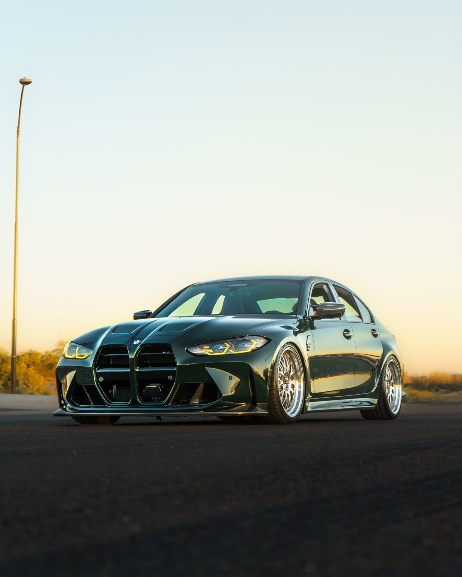 single turbo bmw g80 m3 verde british racing green carbon buckets carbon ceramic brakes for sale m3list modified modded g8x bmwm3 g80m3 