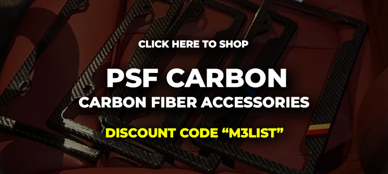 PSF Carbon partners up with M3List! Discount code for carbon fiber accessories.