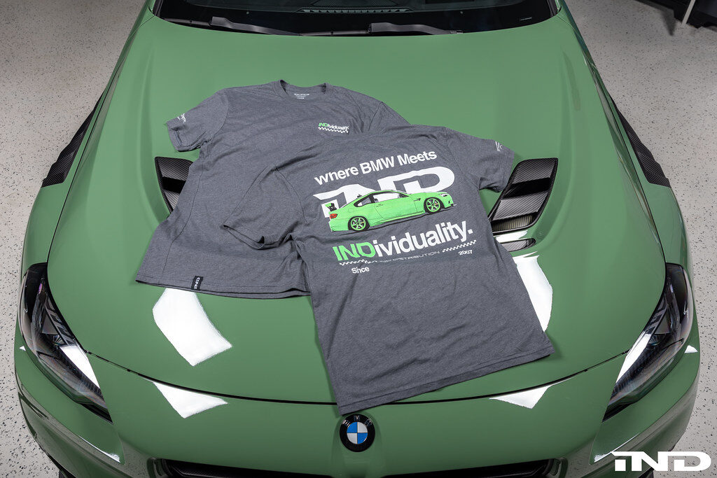 signal green individual bmw e92 m3 t shirt shirts apparel gifts gift merch ind m3list m3parts modified e9x color matched te37 wheels 