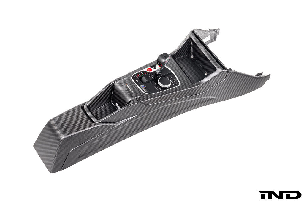 carbon fiber center console armrest shift surround karbonius ind distribution m3list m3parts bmw g80 m3 g82 m4 g83 m4 g87 m2 pricing price cost for sale interior modifications mods g8xm3 g8xm4 g8xm2