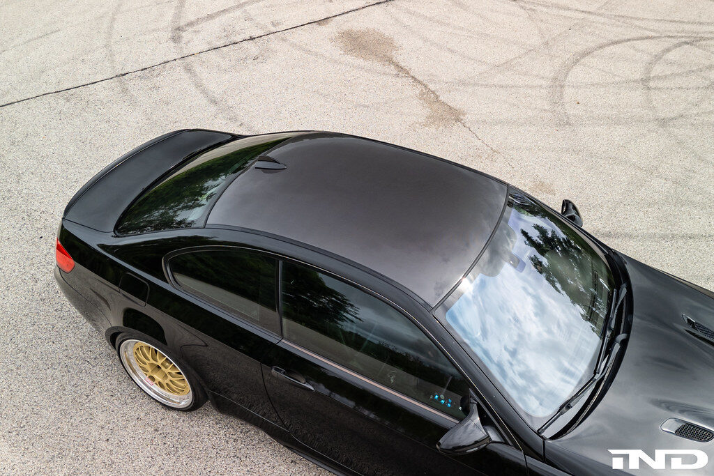 bmw e92 m3 carbon fiber roof install diy how to ind distribution karbonius m3list m3parts pricing cost