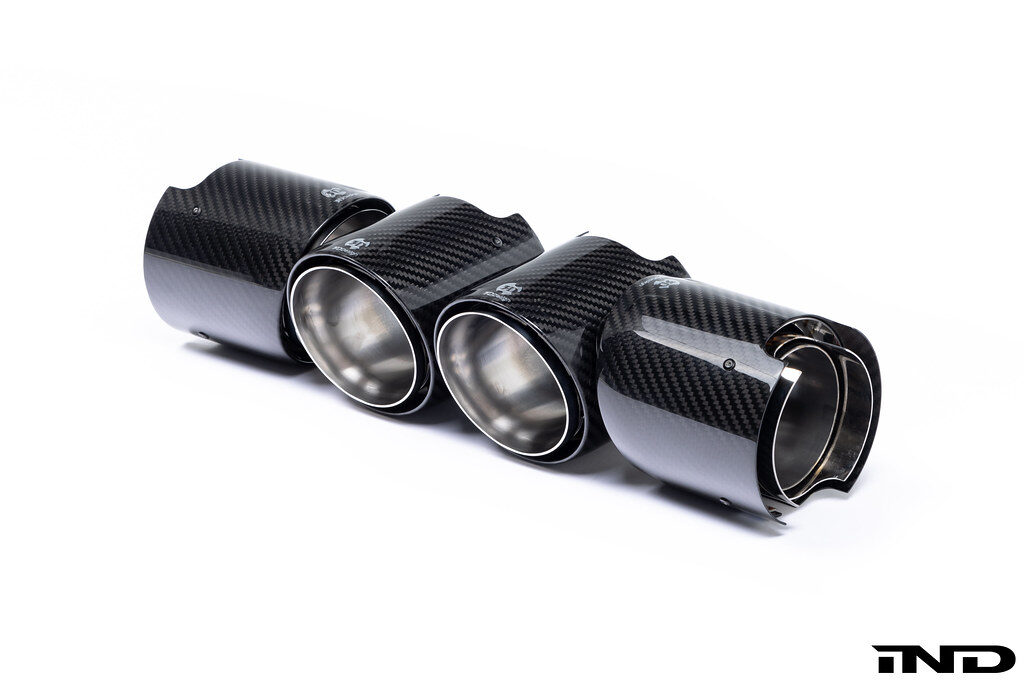 3D Design Carbon & Stainless Exhaust Tips – BMW G8X M2/M3/M4 & G9X M5 (105mm) IND Distribution g80 g82 g83 g87 g99 m3list m3parts pricing fitment for sale 