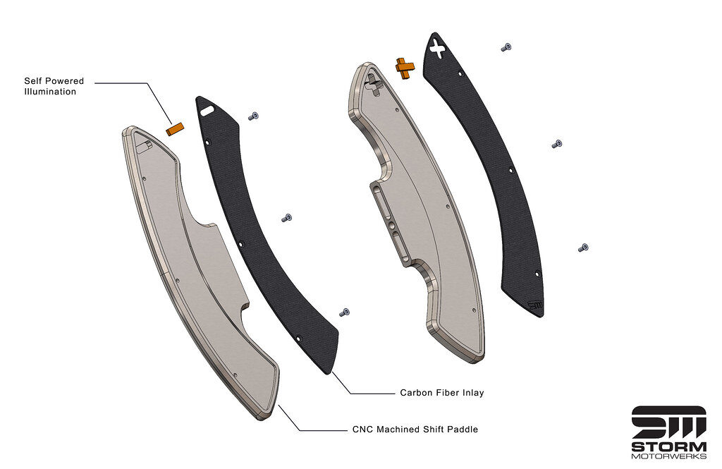 storm motorwerks bmw shifters paddles knobs ind distribution 
