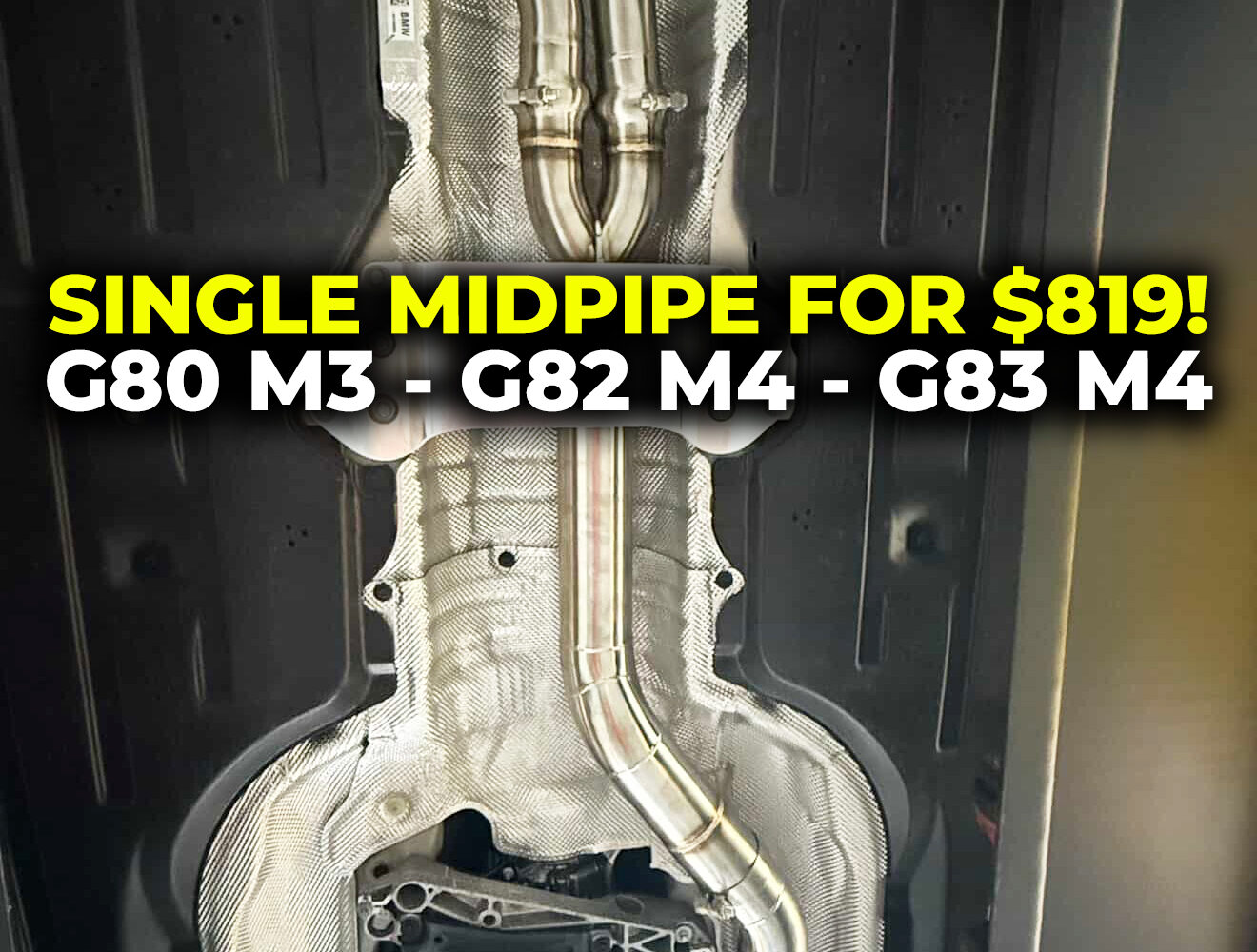 The $800 BMW G80 M3 and G82 M4 single mid pipe.