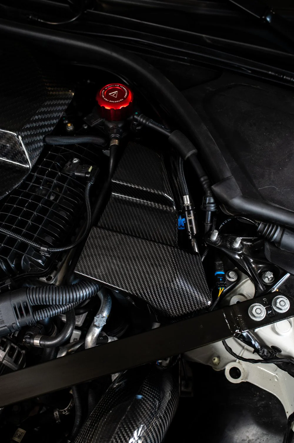 dme ecu engine cover carbon fiber g8x bmw g80 m3 g82 m4 g87 m2 nwcarbonhaus discount code coupon engine bay