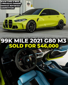 cars and bids bmw g80 m3 sold auction market report m3list