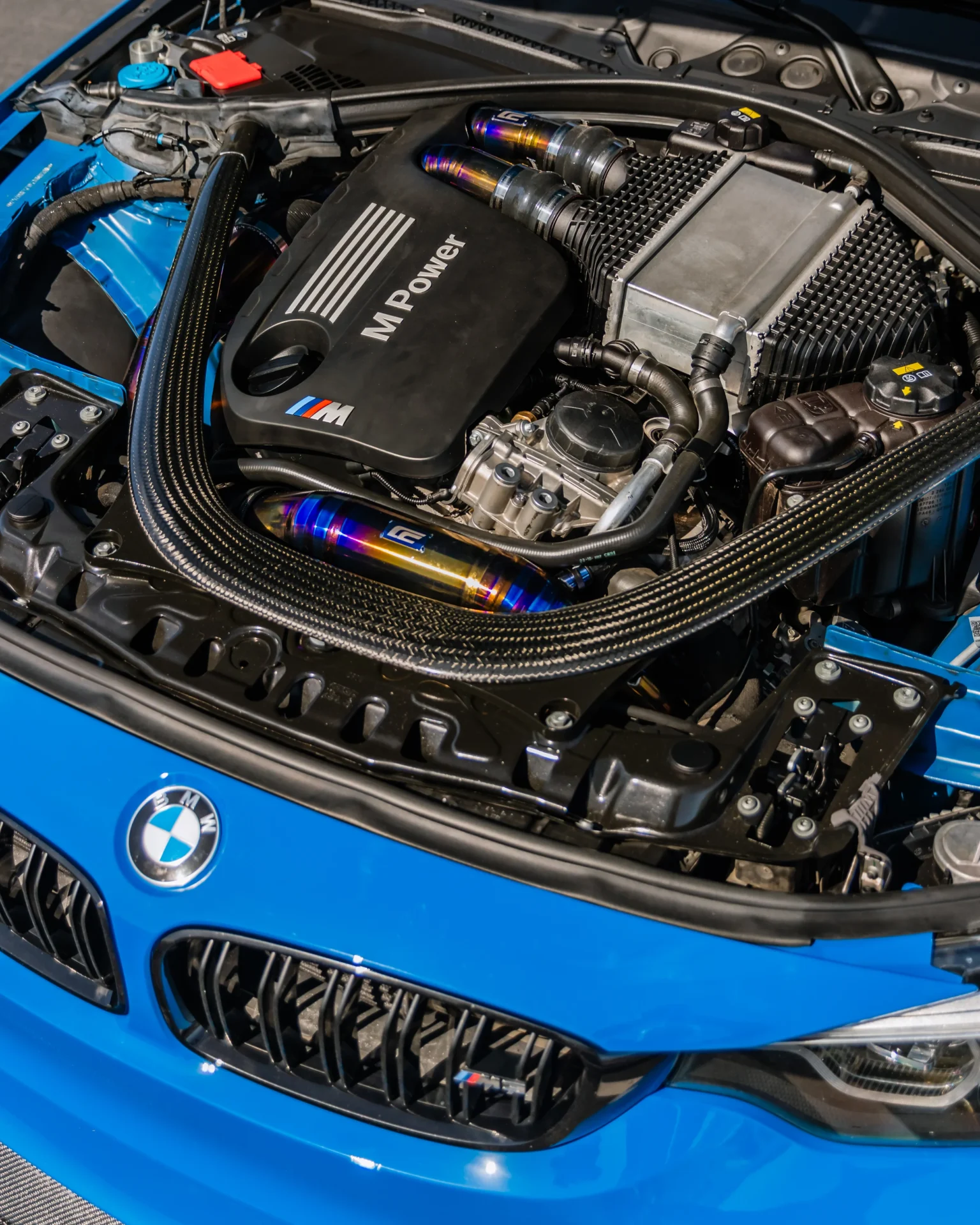 Titanium intakes for BMW S55 F80 M3 F82 M4 Cencal.