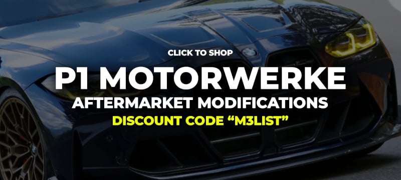 P1 MotorWerke discount coupon code for BMW mods!